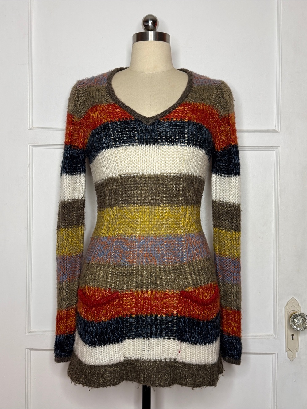 Ashley multicolored crochet sweater